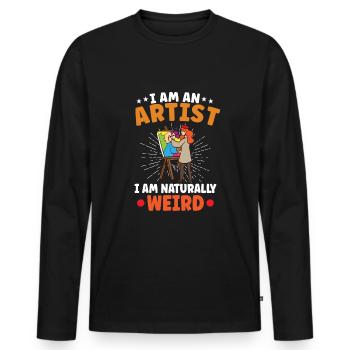 Artist Painting Painter Art Color Art Teacher - Men's Premium Organic Long Sleeve Shirt - black - Front - Nico (187cm)