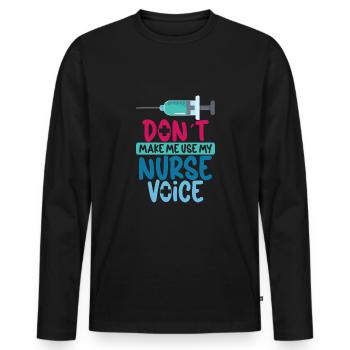 Nurse Nursing Clinic Paramedic - Men's Premium Organic Long Sleeve Shirt - black - Front - Nico (187cm)