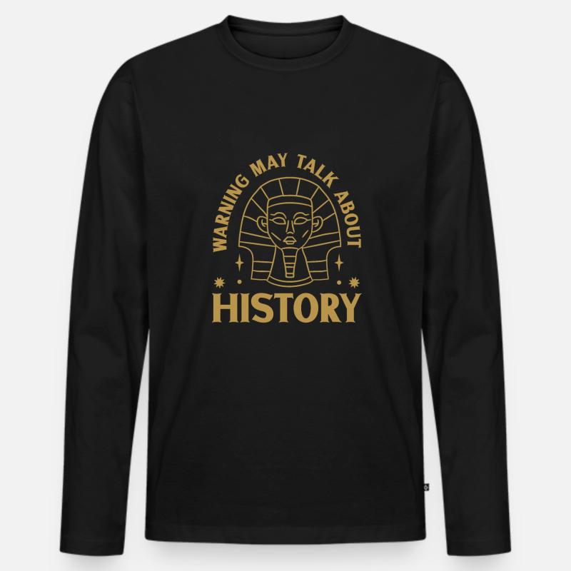 Geschichtshistoriker Geschichtsinteressierter - Männer Premium Bio Langarmshirt - Schwarz