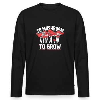 Cueilleur de champignons de Morel Champignon Champignon - T-shirt manches longues Premium bio Homme - noir - Devant - Nico (187cm)