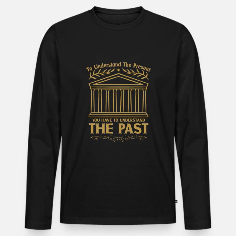 Geschichtshistoriker Geschichtsinteressierter - Männer Premium Bio Langarmshirt - Schwarz