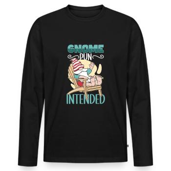 Garden Gnomes Gnome Lover Funny Gnome Gardening - Men's Premium Organic Long Sleeve Shirt - black - Front - Nico (187cm)