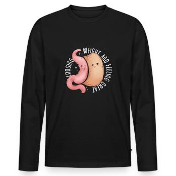 Gastrectomie à la manche Gastrectomie à la manche - T-shirt manches longues Premium bio Homme - noir - Devant - Nico (187cm)
