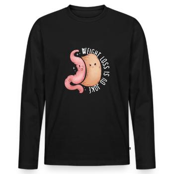 Gastrectomie à la manche Gastrectomie à la manche - T-shirt manches longues Premium bio Homme - noir - Devant - Nico (187cm)