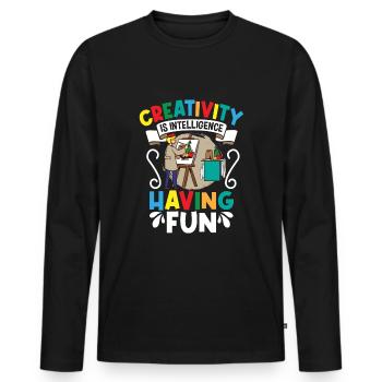 Artist Painting Painter Art Color Art Teacher - Men's Premium Organic Long Sleeve Shirt - black - Front - Nico (187cm)