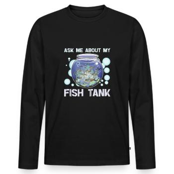 Aquaristik Aquarium Keeper Fishkeeper - Männer Premium Bio Langarmshirt - Schwarz - Vorne - Nico (187cm)