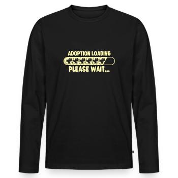Lustige Adoptions-adoptions-tagesgeschenke - Männer Premium Bio Langarmshirt - Schwarz - Vorne - Nico (187cm)