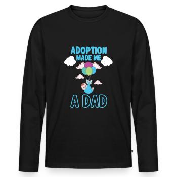 Lustige Adoptions-adoptions-tagesgeschenke - Männer Premium Bio Langarmshirt - Schwarz - Vorne - Nico (187cm)