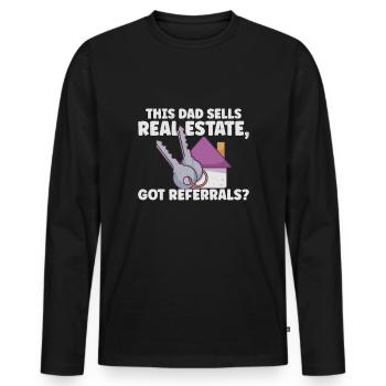 Real Estate Agent Realtor Home Closing Investor - Men's Premium Organic Long Sleeve Shirt - black - Front - Nico (187cm)