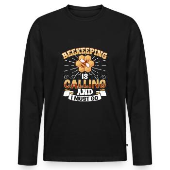 Honey Bee Beekeeping Beekeeper Honeybee Beekeeping - Männer Premium Bio Langarmshirt - Schwarz - Vorne - Nico (187cm)
