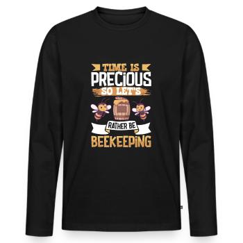 Honey Bee Beekeeping Beekeeper Honeybee Beekeeping - Männer Premium Bio Langarmshirt - Schwarz - Vorne - Nico (187cm)