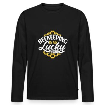 Honey Bee Beekeeping Beekeeper Honeybee Beekeeping - Männer Premium Bio Langarmshirt - Schwarz - Vorne - Nico (187cm)