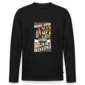 Honey Bee Beekeeping Beekeeper Honeybee Beekeeping - Männer Premium Bio Langarmshirt - Schwarz - Vorne - Nico (187cm)