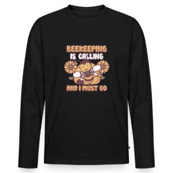 Honey Bee Beekeeping Beekeeper Honeybee Beekeeping - Männer Premium Bio Langarmshirt - Schwarz - Vorne - Nico (187cm)