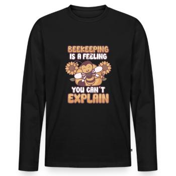 Honey Bee Beekeeping Beekeeper Honeybee Beekeeping - Männer Premium Bio Langarmshirt - Schwarz - Vorne - Nico (187cm)