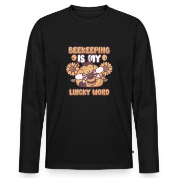 Honey Bee Beekeeping Beekeeper Honeybee Beekeeping - Männer Premium Bio Langarmshirt - Schwarz - Vorne - Nico (187cm)
