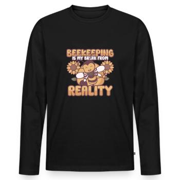 Honey Bee Beekeeping Beekeeper Honeybee Beekeeping - Männer Premium Bio Langarmshirt - Schwarz - Vorne - Nico (187cm)
