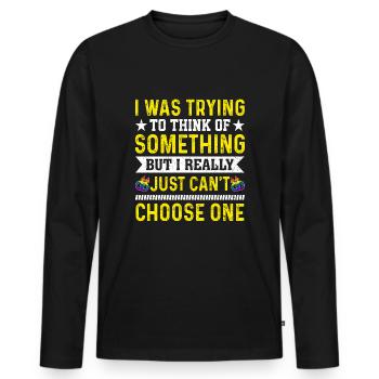 Bisexual Pride Bi Lgbtq Bisexuality Queer - T-shirt manches longues Premium bio Homme - noir - Devant - Nico (187cm)