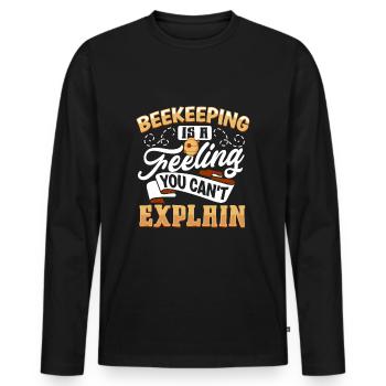 Honey Bee Beekeeping Beekeeper Honeybee Beekeeping - Männer Premium Bio Langarmshirt - Schwarz - Vorne - Nico (187cm)