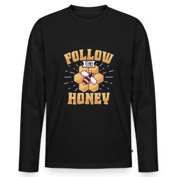 Honey Bee Beekeeping Beekeeper Honeybee Beekeeping - Männer Premium Bio Langarmshirt - Schwarz - Vorne - Nico (187cm)
