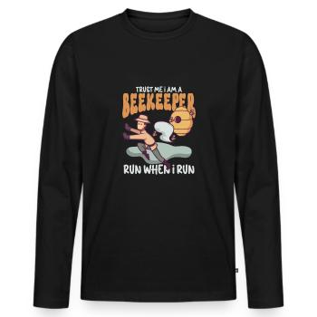 Honey Bee Beekeeping Beekeeper Honeybee Beekeeping - Männer Premium Bio Langarmshirt - Schwarz - Vorne - Nico (187cm)
