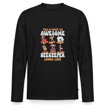Honey Bee Beekeeping Beekeeper Honeybee Beekeeping - Männer Premium Bio Langarmshirt - Schwarz - Vorne - Nico (187cm)
