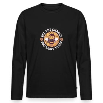Honey Bee Beekeeping Beekeeper Honeybee Beekeeping - Männer Premium Bio Langarmshirt - Schwarz - Vorne - Nico (187cm)