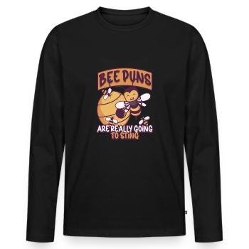 Honey Bee Beekeeping Beekeeper Honeybee Beekeeping - Männer Premium Bio Langarmshirt - Schwarz - Vorne - Nico (187cm)