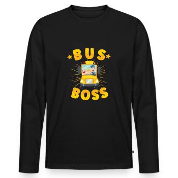 Schulbusfahrer Sei Nett Zum Schulbusfahrer - Männer Premium Bio Langarmshirt - Schwarz - Vorne - Nico (187cm)