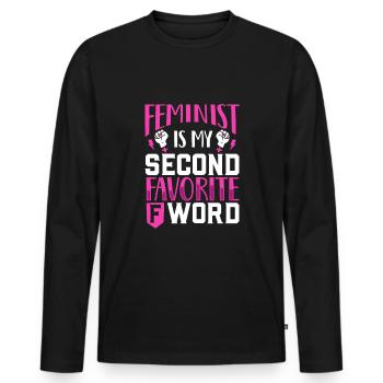 Féminisme Le pouvoir des femmes pro-choix Pro Avortement - T-shirt manches longues Premium bio Homme - noir - Devant - Nico (187cm)