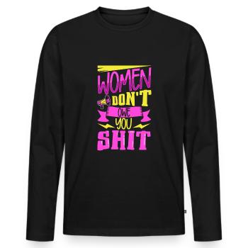 Féminisme Le pouvoir des femmes pro-choix Pro Avortement - T-shirt manches longues Premium bio Homme - noir - Devant - Nico (187cm)