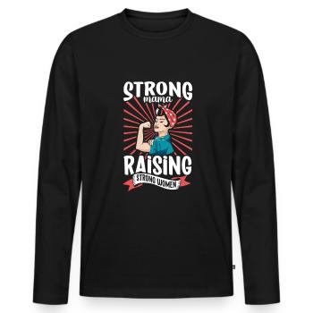 Féminisme Le pouvoir des femmes pro-choix Pro Avortement - T-shirt manches longues Premium bio Homme - noir - Devant - Nico (187cm)