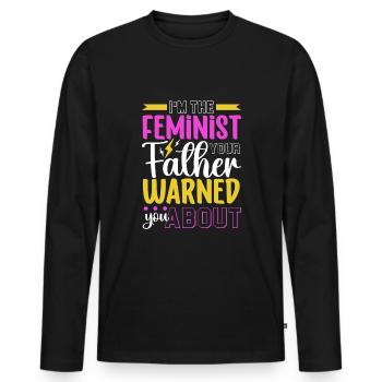 Féminisme Le pouvoir des femmes pro-choix Pro Avortement - T-shirt manches longues Premium bio Homme - noir - Devant - Nico (187cm)