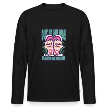 Feminism Women's Power Pro-choice Pro Abortion - Men's Premium Organic Long Sleeve Shirt - black - Front - Nico (187cm)