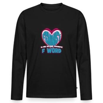 Féminisme Le pouvoir des femmes pro-choix Pro Avortement - T-shirt manches longues Premium bio Homme - noir - Devant - Nico (187cm)