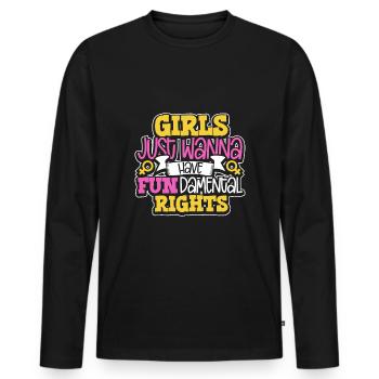 Feminism Women's Power Pro-choice Pro Abortion - Men's Premium Organic Long Sleeve Shirt - black - Front - Nico (187cm)