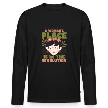 Féminisme Le pouvoir des femmes pro-choix Pro Avortement - T-shirt manches longues Premium bio Homme - noir - Devant - Nico (187cm)