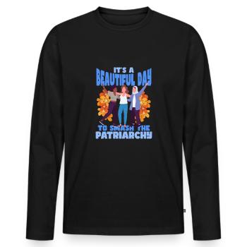 Feminism Girl Power Pro-choice Pro Abortion - Men's Premium Organic Long Sleeve Shirt - black - Front - Nico (187cm)