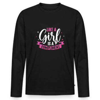 Feminism Women's Power Pro-choice Pro Abortion - Men's Premium Organic Long Sleeve Shirt - black - Front - Nico (187cm)