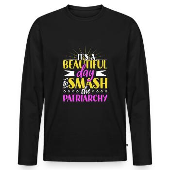 Féminisme Le pouvoir des femmes pro-choix Pro Avortement - T-shirt manches longues Premium bio Homme - noir - Devant - Nico (187cm)
