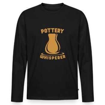 Pottery Pottery Clay Ceramicists Ceramic Potters - Men's Premium Organic Long Sleeve Shirt - black - Front - Nico (187cm)