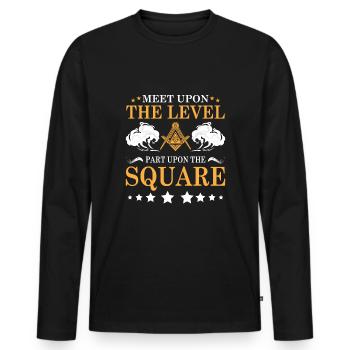Conspiracy theories Conspiracy theorists - Men's Premium Organic Long Sleeve Shirt - black - Front - Nico (187cm)