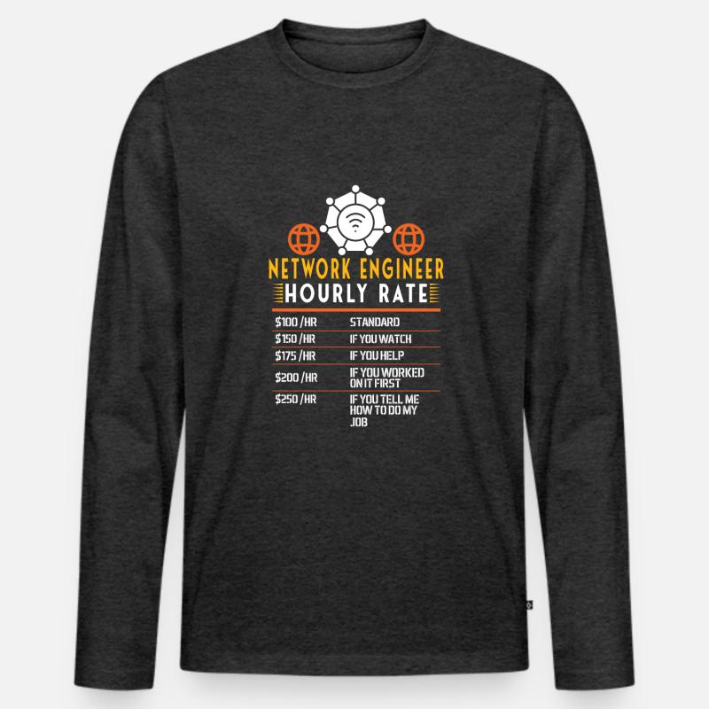 Network Engineer Sysadmin Lover System Admin Men's Premium Organic Long Sleeve Shirt