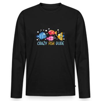 Aquaristik Aquarium Keeper Fishkeeper - Men's Premium Organic Long Sleeve Shirt - black - Front - Nico (187cm)