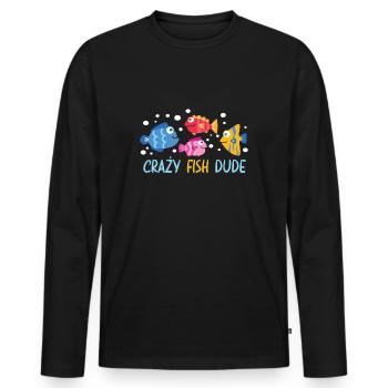Aquaristik Aquarium Keeper Fishkeeper - Men's Premium Organic Long Sleeve Shirt - black - Front - Nico (187cm)