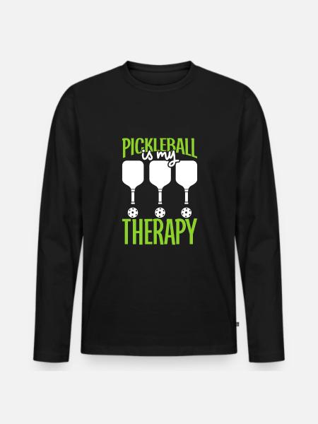 Pickleball Player Pickleball Paddle Pickleball - Men's Premium Organic Long Sleeve Shirt - black