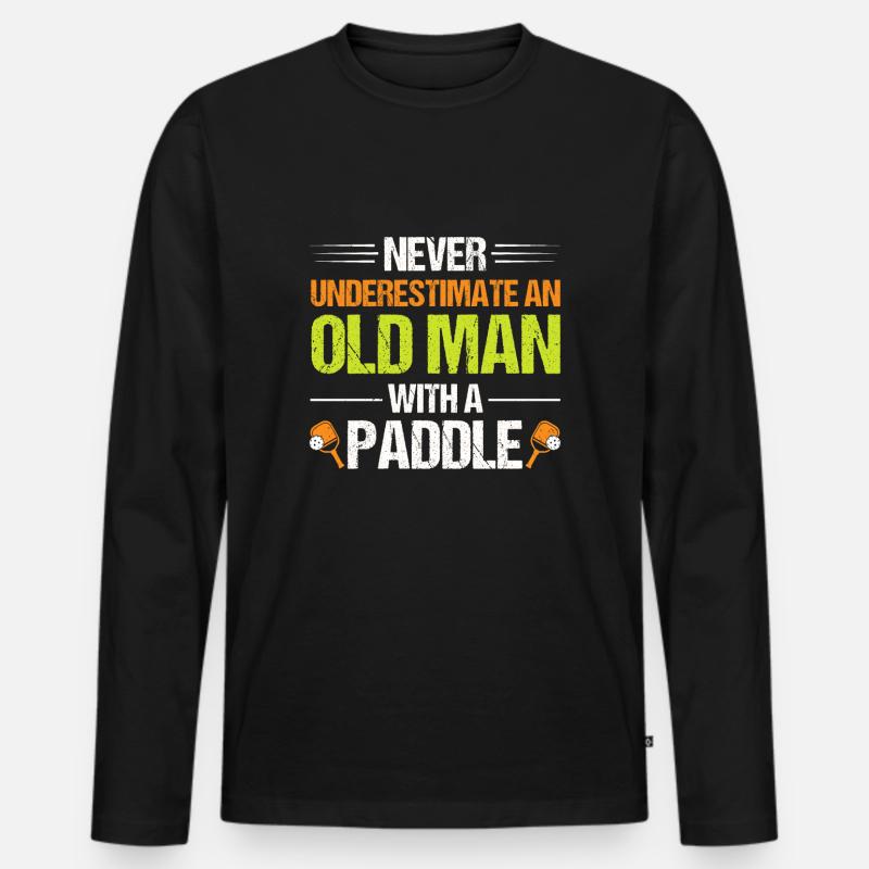 Pickleball Player Pickleball Paddle Pickleball - Männer Premium Bio Langarmshirt - Schwarz