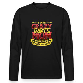 Darts Darts Player Dartboard Dartboard Darts - Men's Premium Organic Long Sleeve Shirt - black - Front - Nico (187cm)