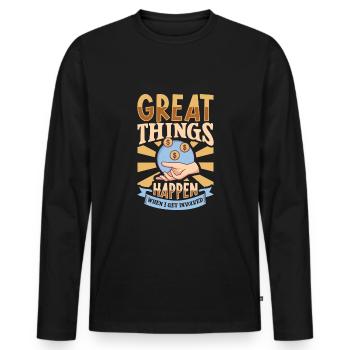 Real Estate Agent Realtor Home Closing Investor - Men's Premium Organic Long Sleeve Shirt - black - Front - Nico (187cm)