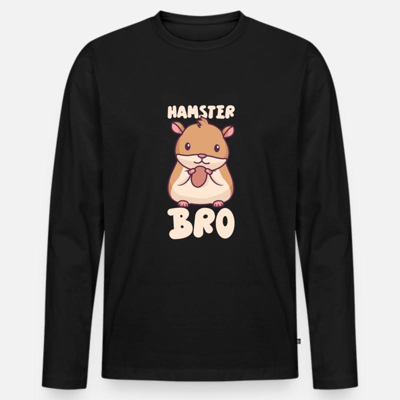 Hamster Fan Hamster Lover Hamsters - Männer Premium Bio Langarmshirt - Schwarz